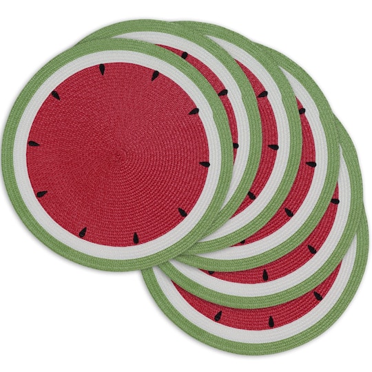 DII® Summer Day Watermelon Placemats, 6ct.